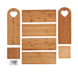 2 שכבות עץ שולחן טבעי במבוק צמח Stand מדף מתלה - Product Image 6