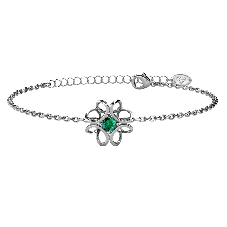 May Emerald Birthstone 18k Gold Plated Bracelet