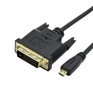1M/1.8M High Quality Micro HDMI to DVI 24+1 Male to Male HDTV Cable