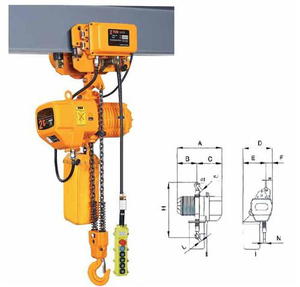 BELANGRIJKSTE PRODUCT ac 220 V, 380 V, cad tekening elektrische takel ketting kraan met goede prijs - Product Image 1