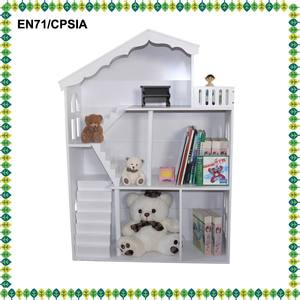 Popular casa de muñecas 2 en 1 librería de madera estante de libros para revistas para niños - Product Image 5