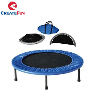 Trampolín Redondo Compacto CreateFun de 60 Pulgadas <span class=keywords><strong>para</strong></span> <span class=keywords><strong>Ejercicio</strong></span> en Interiores, Equipo de Gimnasio <span class=keywords><strong>para</strong></span> Adelgazar, Oferta Especial - Product Image 4