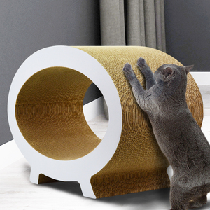 Avrupa tasarım kedi Scratcher büyük geri dönüşüm oluklu kağıt büyük tırmalama karton zanaat salonu evleri Box-IC-0035 beyaz - Product Image 1