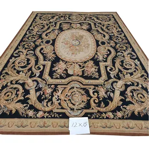 Tapis plat noir disney, accessoire de tapis, design aubusson louis xii