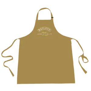 Logotipo Personalizado de alta Qualidade ou de Algodão Bordado Longo Trabalho Avental de Sapateiro Avental PARA CHURRASCO Cooking Chef de Cozinha Avental