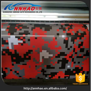 1.52x30 m/roll Red Black White Digital Camo car body decorative self-adhesive Vinyl wrapping Film - Product Image 1
