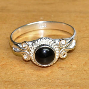 925 sterling silver <b>ring</b> with black onyx Gemstone single stone <b>ring</b> design Silver Plated <b>Fashionable</b> <b>Ring</b> For Wedding Gift Party - Product Image 1