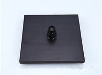 Pommeau de douche carré noir moderne de 8 pouces à jet de pluie, installation facile, garantie de 3 ans, boîte incluse - Robinet de salle de bain