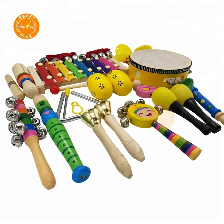 2020 top selling 20 pcs kids musical instruments with Carrying bag package