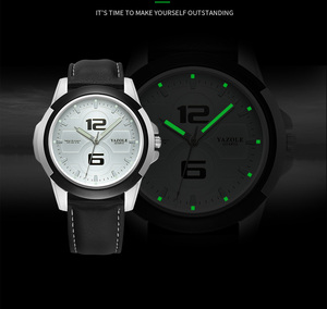 Yazole Z <span class=keywords><strong>418</strong></span>-Reloj de pulsera de cuero para hombre, cronógrafo de cuarzo con etiqueta personalizada, a escala de números, sencillo, con logotipo personalizado - Product Image 2
