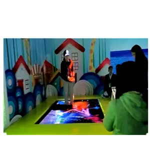 Projetor interativo de dança/sistema de kinect, popular, cabine de câmera para crianças, centro de jogos, projetores 3d holograma