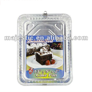 Venta caliente papel de aluminio recipiente para microondas horno torta de pan con tapa - Product Image 1