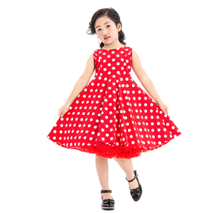 베스트 셀러 웨딩 아이 생일 파티 착용 슬림 활기찬 빨간 여름 원피스 - Product Image 1