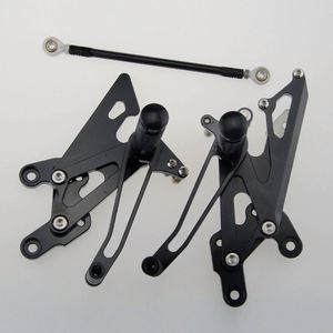 FARNHD007BK สำหรับ Honda VFR400 NC30 <span class=keywords><strong>RVF400</strong></span> NC35 CNC อลูมิเนียมรถจักรยานยนต์ปรับ Rearset สีดำ - Product Image 2