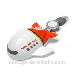 Fábrica aeroplano USB de la forma del ratón como aerolínea regalo promocional avión ratones