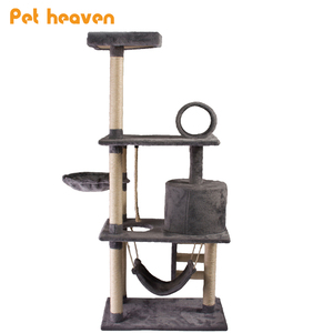 Gran diseño de <span class=keywords><strong>lujo</strong></span> de Sisal Oem de madera fabricante personalizado para mascotas gato Torre cubo en la casa del árbol del gato - Product Image 5