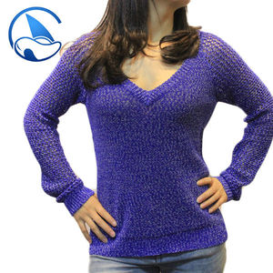 Dames de mode <span class=keywords><strong>pull</strong></span> col v avec fil d'âme J & R-05 - Product Image 3
