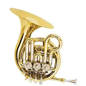 Yellow Brass Body Mini French Horn for Sale