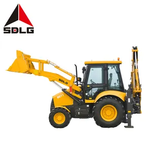 SDLG B877F Nhỏ Mini Backhoe Loader 4X4 Nhỏ Gọn Máy Kéo Với Front End Loader Và Backhoe Để Bán