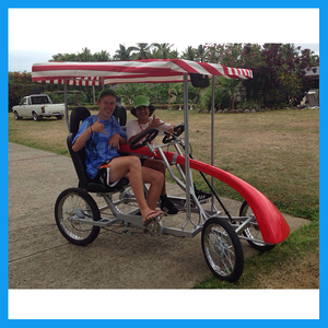Conjunto <span class=keywords><strong>de</strong></span> cuatro Ruedas Playa Doble <span class=keywords><strong>4</strong></span> Persona Surrey Bicicleta con Asiento <span class=keywords><strong>de</strong></span> Bebé - Product Image 1