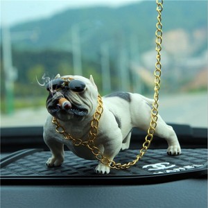 Resin Car Fashion Bully <strong>Dog</strong> Ornaments Car Decoration 1805663