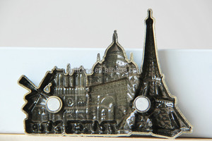 Adesivo magnetico da viaggio in acrilico e lega 3D torre di <span class=keywords><strong>parigi</strong></span> magnete da frigo decorativo per la casa modello di costruzione francese - Product Image 5