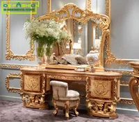 Tábua de madeira para maquiagem, tabela europeu de luxo OE-FASHION com espelho