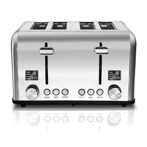 Household Stainless Steel Electric Heat-proof Crumb Tray 4 Slice Bread <strong>Smart</strong> <strong>Toaster</strong> With Led Display - Product Image 2