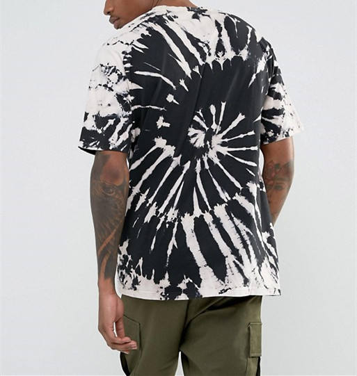 Ropa Polera Tie Dye Negra Ropa Tie Dye Camiseta Negra Lejia Tie
