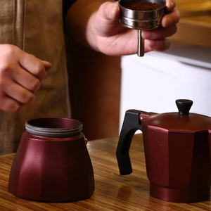 Estufa de inducción de aluminio, máquina de café expreso portátil, <span class=keywords><strong>Moka</strong></span>, color negro, estilo italiano, <span class=keywords><strong>precio</strong></span> de fábrica - Product Image 3