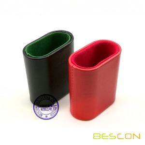 Chất Lượng Cao Lót Giả Da Hình Bầu Dục <span class=keywords><strong>Backgammon</strong></span> <span class=keywords><strong>Dice</strong></span> Cup - Product Image 2