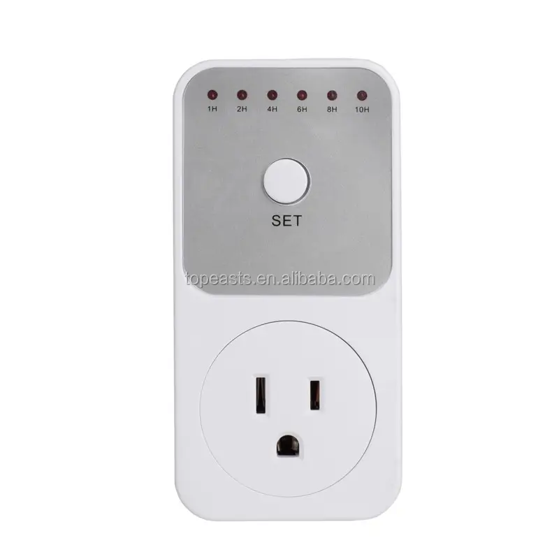 US Countdown Timer With 10 Hours Countdown With 1 Grounded Outlet socket (White For Indoors Use)