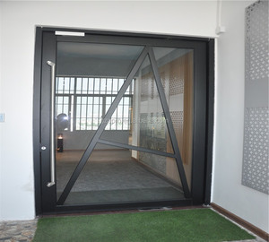 Puerta de Entrada Principal con Diseño Nuevo <span class=keywords><strong>2021</strong></span>, Puerta Automática con Sensor, Puerta de Cristal con Resorte, Puerta de Entrada de Lujo con Bisagras Oscilantes - Product Image 2