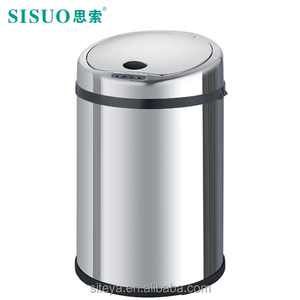 Cubo <span class=keywords><strong>de</strong></span> <span class=keywords><strong>basura</strong></span> con sensor <span class=keywords><strong>de</strong></span> acero inoxidable, supermoderno, 9 galones - Product Image 2