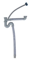 304 Évier de Cuisine En Acier inoxydable Double Bol Siphon/Flexible Tuyau De Vidange Pour Évier