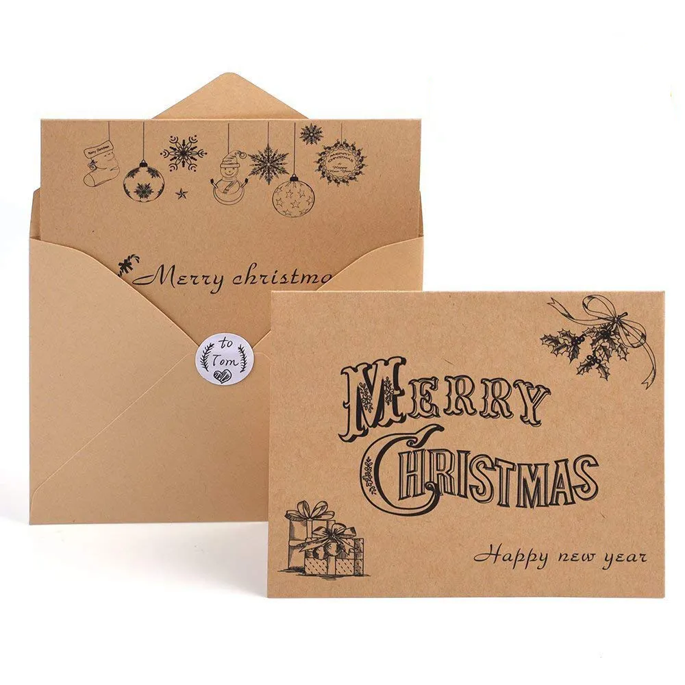 Manufacturers SupplyCheap Custom Merry Christmas Cards Greeting Note Cards