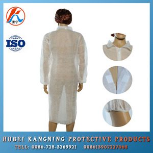 Coloré non - tissé <span class=keywords><strong>jetable</strong></span> <span class=keywords><strong>blouse</strong></span> de <span class=keywords><strong>laboratoire</strong></span> médical manchette élastique pour adultes - Product Image 6