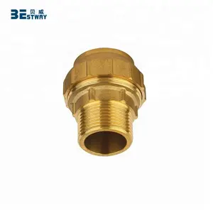 BWVA 1/2 "x 3/4" 1-1/2 "x 2" NPT BSP konu pirinç sıkıştırma uydurma HDPE boru