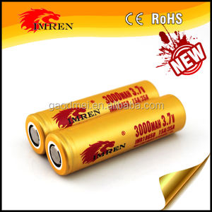 Li-ion akku <span class=keywords><strong>3</strong></span>,7 v 18*65 für 18650 IMREN 3000 MAH 35A IMR lithium-metall-batterien 18650 li ion - Product Image 1