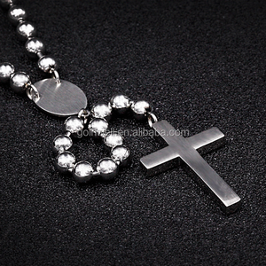 <span class=keywords><strong>Rosario</strong></span> in <span class=keywords><strong>Acciaio</strong></span> Inossidabile, <span class=keywords><strong>Rosario</strong></span> Cattolico Religioso di Alta Qualità con Croce di Gesù - Product Image 2