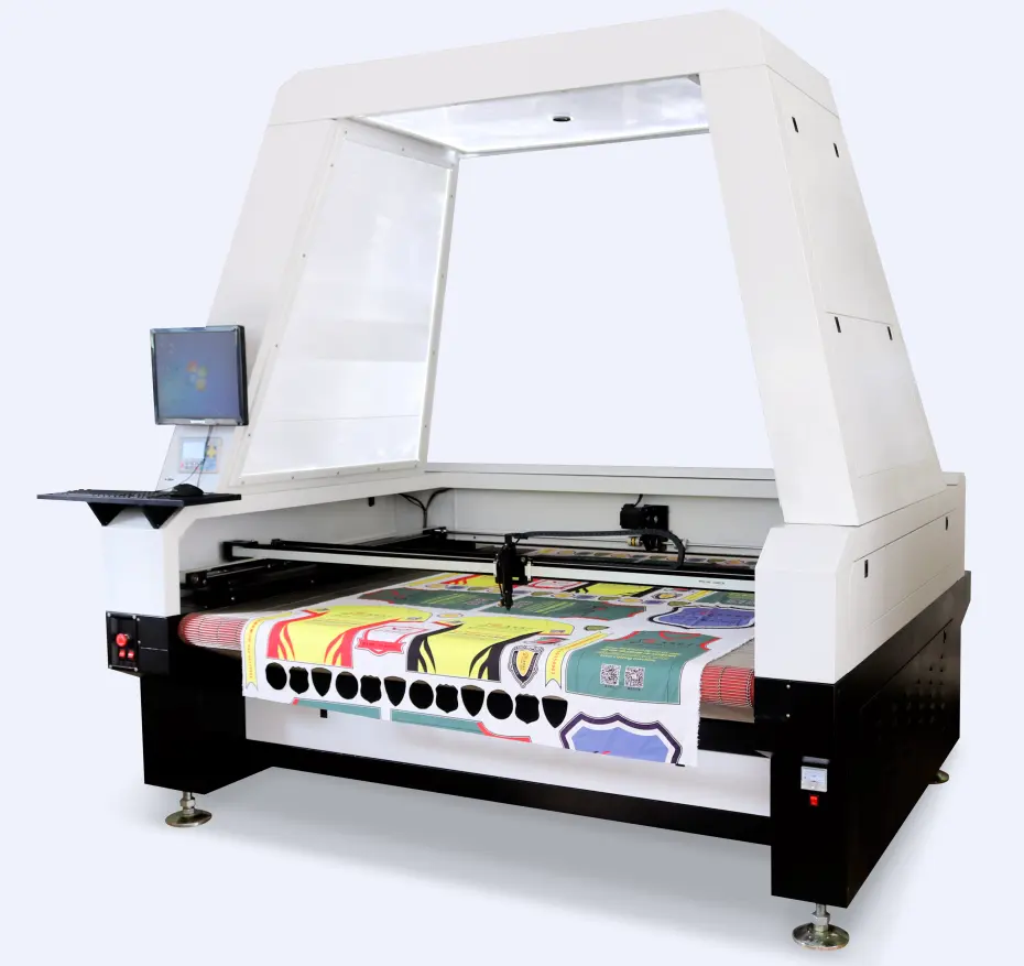 באיכות גבוהה אוטומטי האכלת מערכת בד חיתוך מכונות/לייזר חיתוך מודפס בד