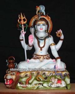 Statue du dieu Shiva en pierre de marbre - Product Image 1