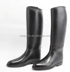 Großhandel Fabrik preis schwarz Shinny PVC lange Reitstiefel Frauen