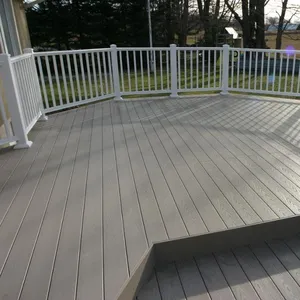 Engineered Custom ize Bodenbelag WPC Holz Kunststoff zurück gefordert Bodenbelag WPC Decking Verbund fliesen im Freien Terrassen brett