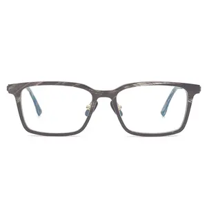 Cor Natural Chifre de Búfalo Óculos Óculos Frame Ótico Azul Anti Bloqueio YT-FNJ-002.C2