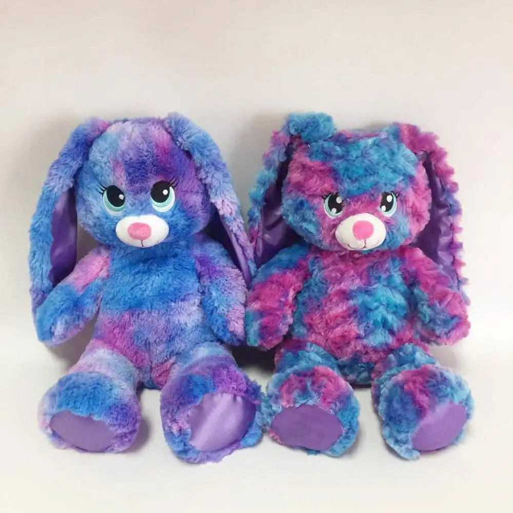 Marché américain lapin Multicolore série en peluche lapin jouets en peluche animal doux avec de longues oreilles