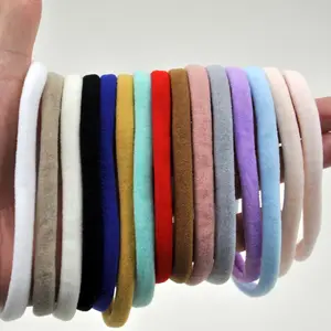 Wholesale cheap stretch spandex Nylon Elastic Solid color Simple Basic section Headbands Hair accessories hair band