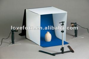 Matériel photographique tente de lumière portable, kit de tente de lumière de <span class=keywords><strong>studio</strong></span> photo (50x50cm) - Product Image 1