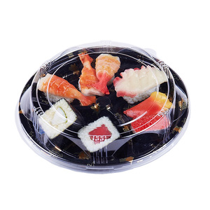 Großhandel Rechteck Einweg Kunststoff zum Mitnehmen Lebensmittel verpackung Box <span class=keywords><strong>Sushi</strong></span>-Tablett mit klarem Deckel - Product Image 4