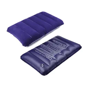 Vente en gros logo personnalisé oreiller gonflable pour le cou extérieur gonflable pliant confortable oreiller gonflable pour le voyage oreiller de camping